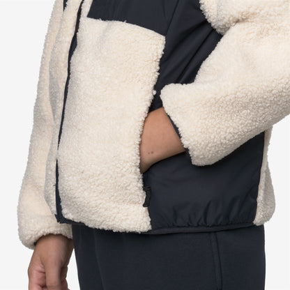 P. SAMSON 4.0 ORSETTO - Polaire - Sweat à capuche zippé intégral - Enfant unisexe - Blue Depth-Ecru