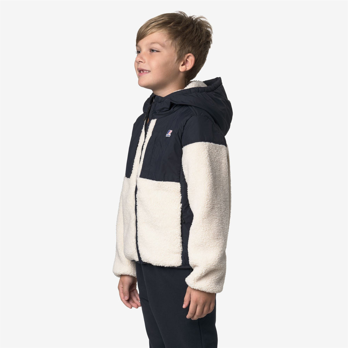 P. SAMSON 4.0 ORSETTO - Polaire - Sweat à capuche zippé intégral - Enfant unisexe - Blue Depth-Ecru