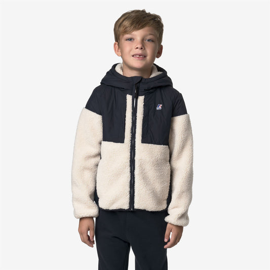 P. SAMSON 4.0 ORSETTO - Polaire - Sweat à capuche zippé intégral - Enfant unisexe - Blue Depth-Ecru