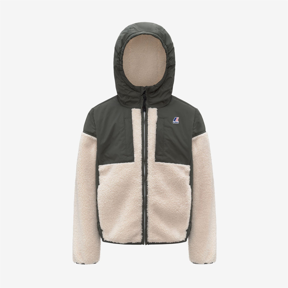 P. SAMSON 4.0 ORSETTO - Polaire - Sweat à capuche zippé intégral - Enfant unisexe - GREEN BLACKISH--Ecru