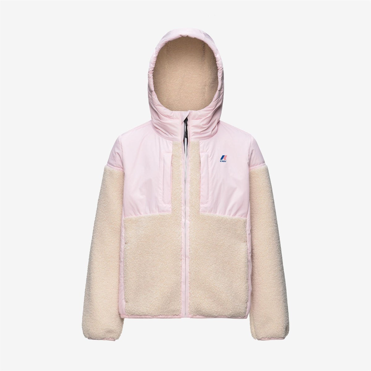 P. SAMSON 4.0 ORSETTO - Polaire - Sweat à capuche zippé intégral - Enfant unisexe - White Tofu-Pink Sallow