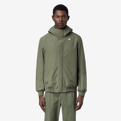 JOACHIM BONDED JERSEY - Vestes - Court - Homme - Green Lichen