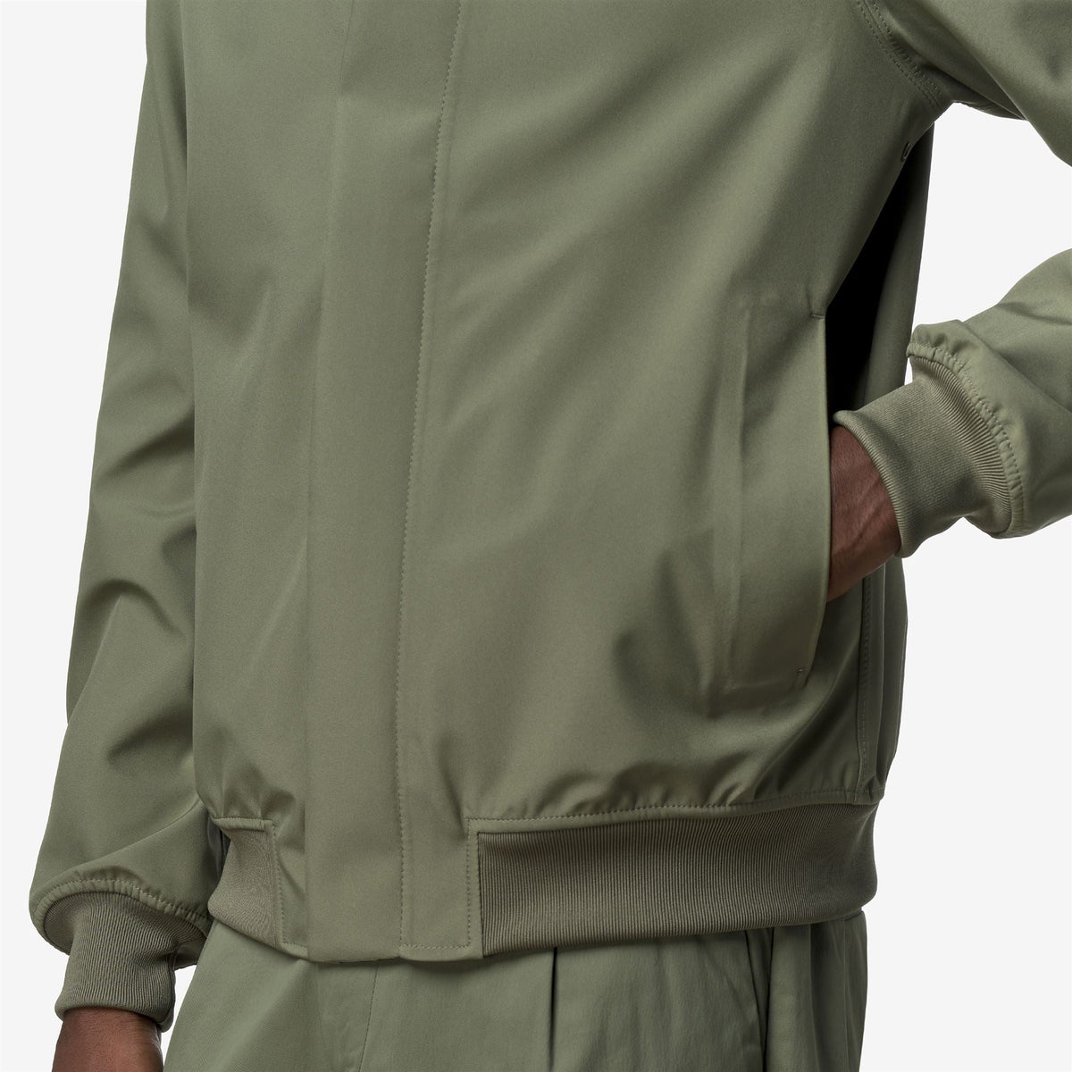 JOACHIM BONDED JERSEY - Vestes - Court - Homme - Green Lichen