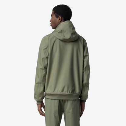 JOACHIM BONDED JERSEY - Vestes - Court - Homme - Green Lichen