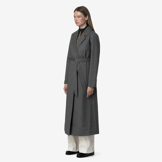 JORANCE 3L WOOL GRISAILLE - Vestes - Long - Femme - Grey Shadow Dk GRISAILLE