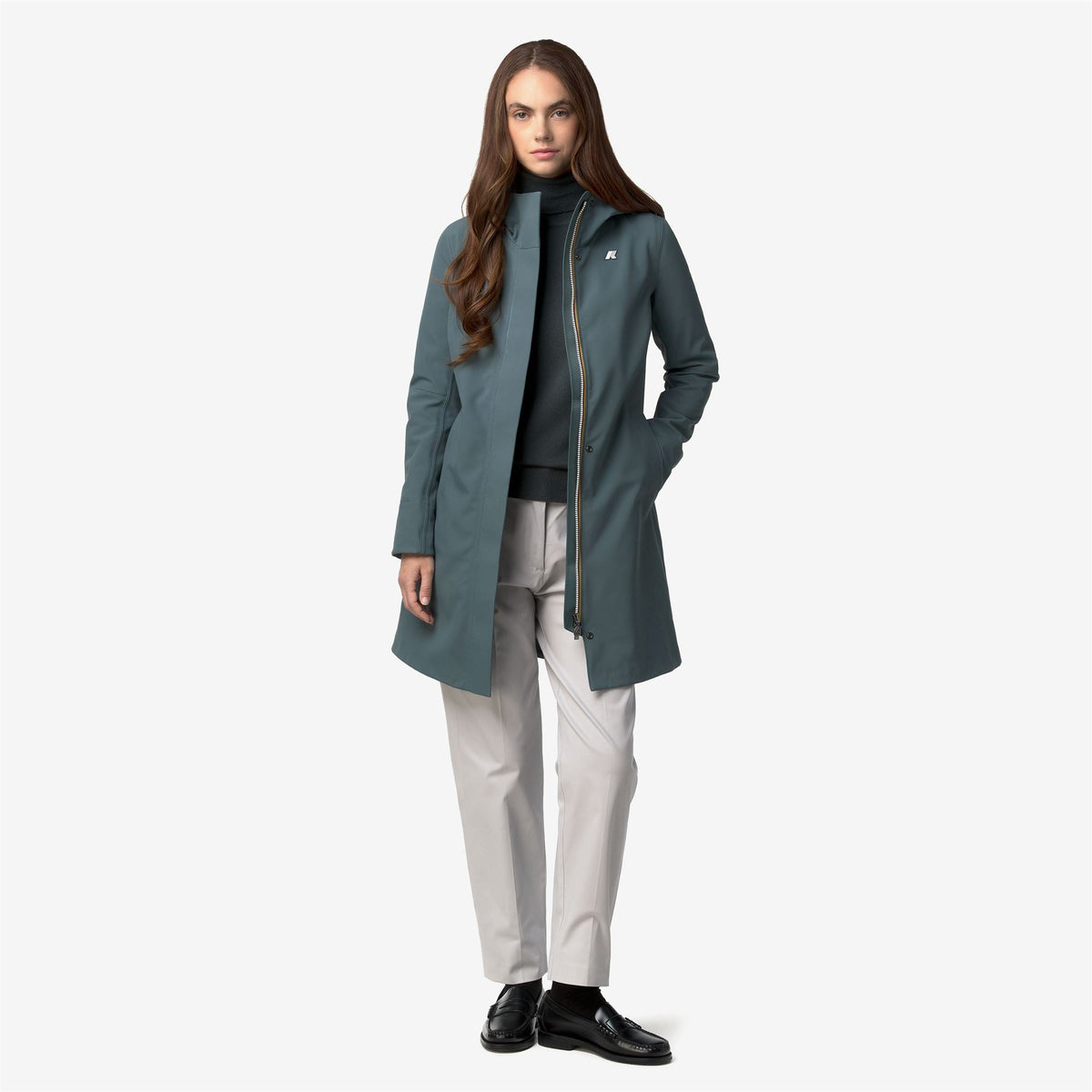 STEPHY BONDED - Vestes - Longueur 3/4 - Femme - Green Balsam-Blue Depth