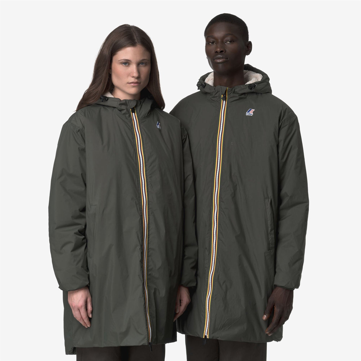 LE VRAI 4.0 EIFFEL EAST ORSETTO - Vestes - Longueur 3/4 - Unisexe - GREEN BLACKISH