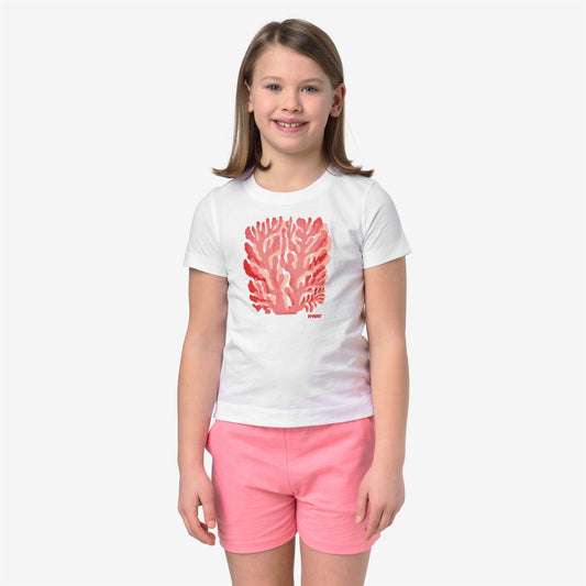 P. MELIS CORAIL JERSEY - T-shirts et hauts - T-shirt - Fille - White-White
