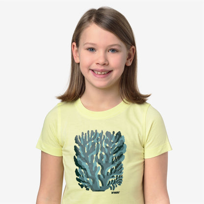 P. MELIS CORAIL JERSEY - T-shirts et hauts - T-shirt - Fille - Yellow Lime