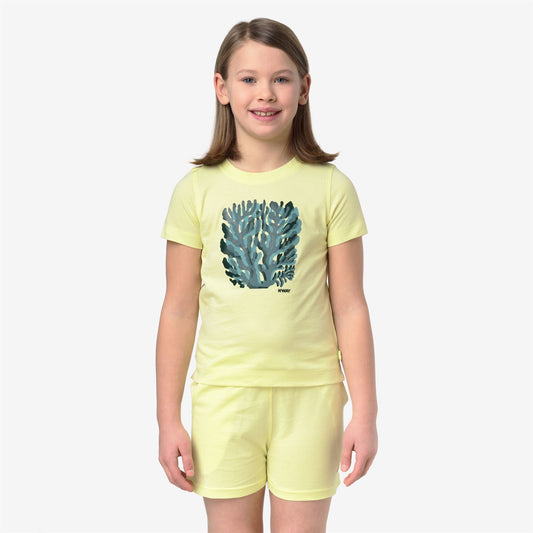 P. MELIS CORAIL JERSEY - T-shirts et hauts - T-shirt - Fille - Yellow Lime