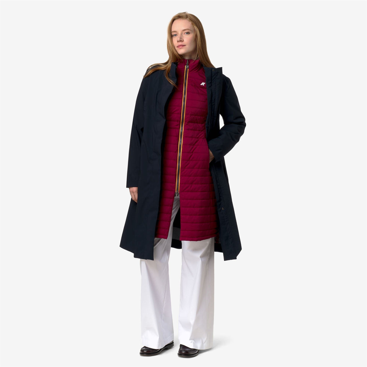 MIRANDA 3IN1 - Vestes - Long - Femme - Blue Depth-Red Dk