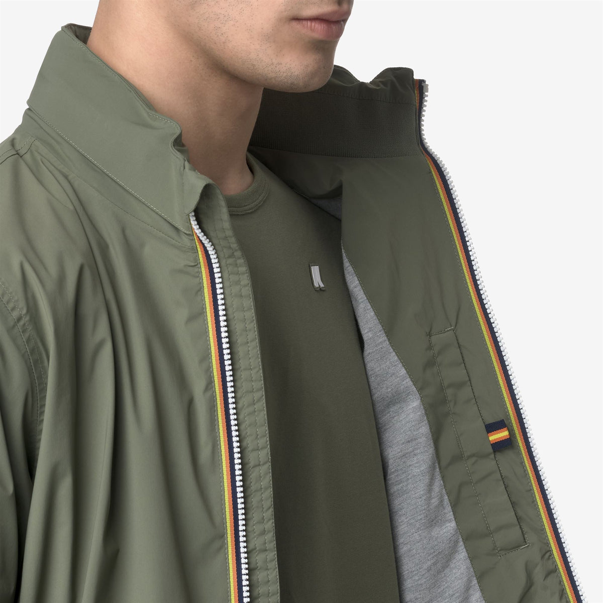 AMAURY  STRETCH NYLON JERSEY - Vestes - Court - Homme - Green Lichen