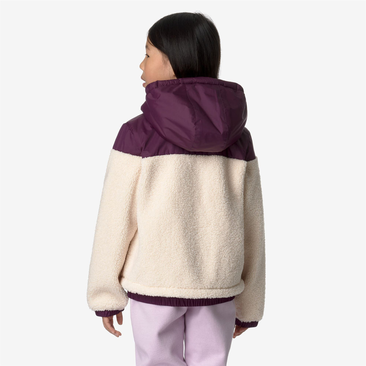 P.  JILDAZ ORSETTO - Polaire - Veste - Enfant unisexe - ECRU-Violet Dk Purple