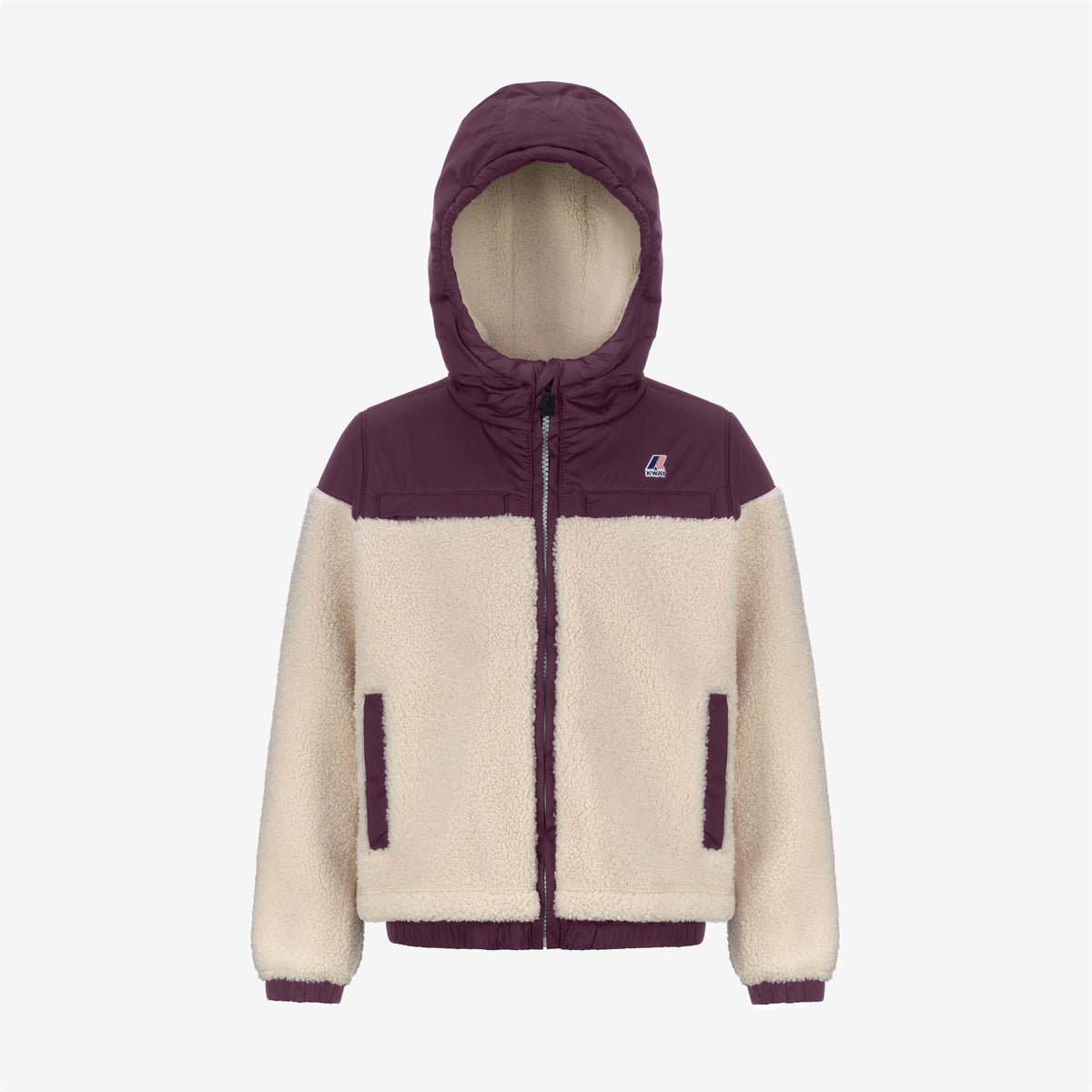 P.  JILDAZ ORSETTO - Polaire - Veste - Enfant unisexe - ECRU-Violet Dk Purple