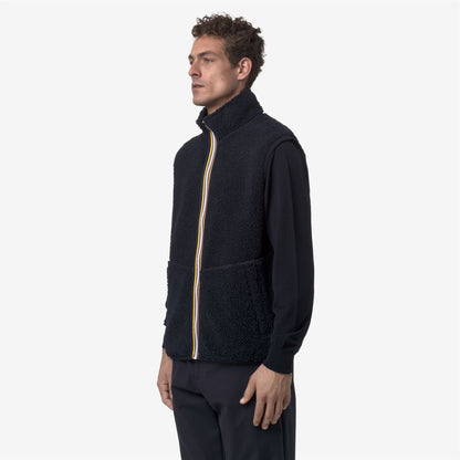 YANNICK SHERPA POLAR DOUBLE - Polaire - Gilet - Homme - Blue Depth-Blue Depth