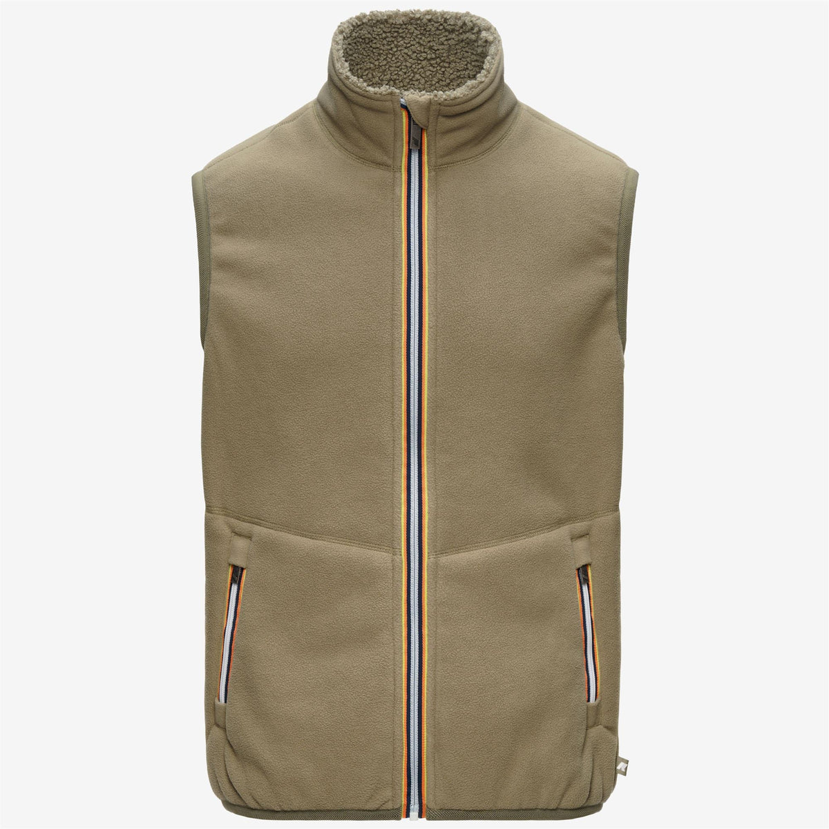 YANNICK SHERPA POLAR DOUBLE - Polaire - Gilet - Homme - Green Army-Green Army