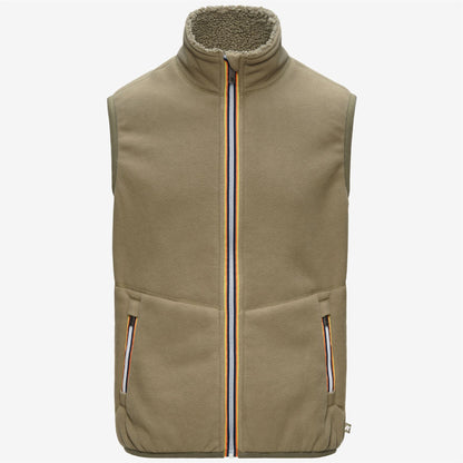 YANNICK SHERPA POLAR DOUBLE - Polaire - Gilet - Homme - Green Army-Green Army