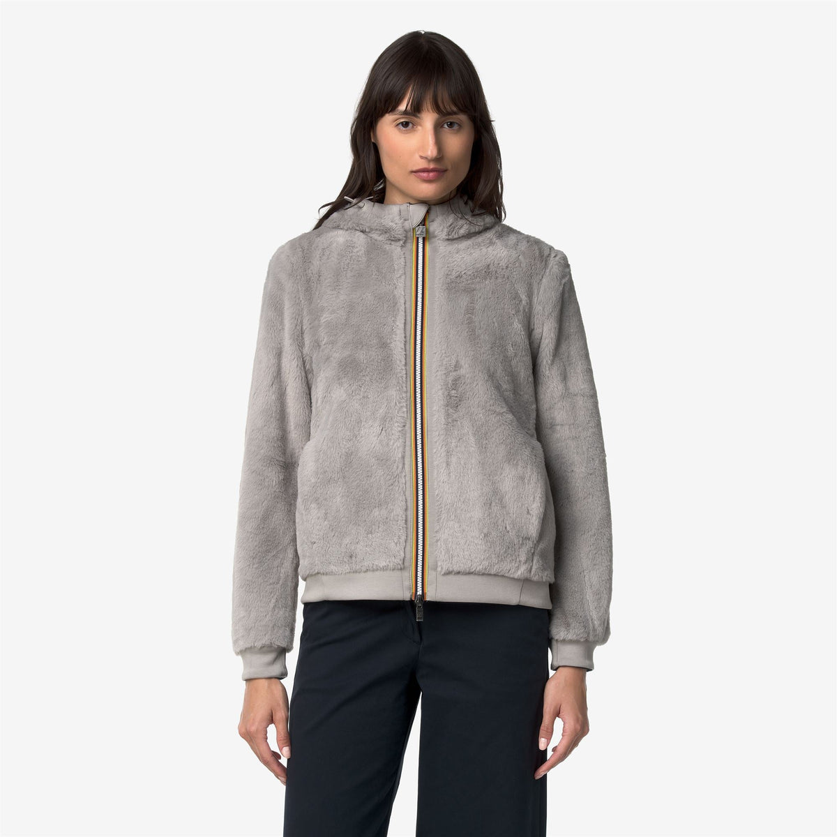 DEVA LIGHT SPACER FUR DOUBLE - Polaire - Veste - Femme - Blue Depth-Fur-Grey Mist