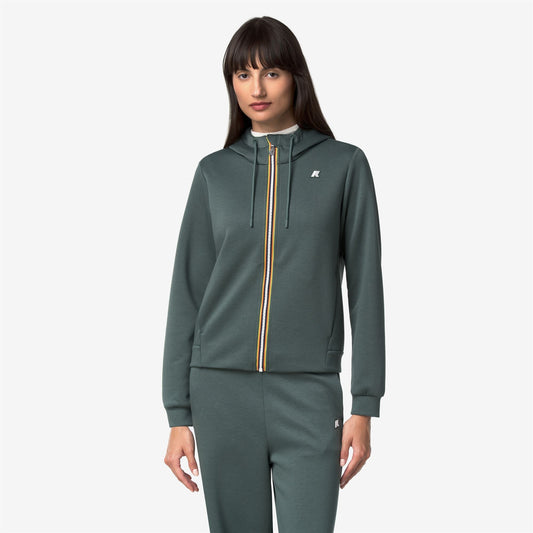 DEVA LIGHT SPACER - Polaire - Sweat à capuche zippé intégral - Femme - Green Balsam