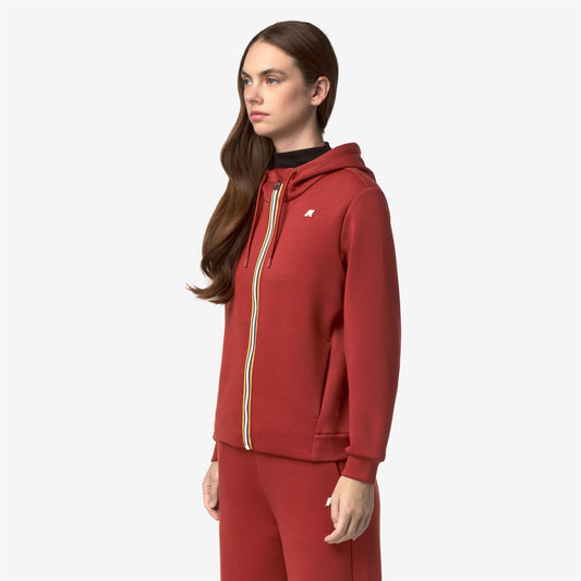 DEVA LIGHT SPACER - Polaire - Sweat à capuche zippé intégral - Femme - Red Dk Chili