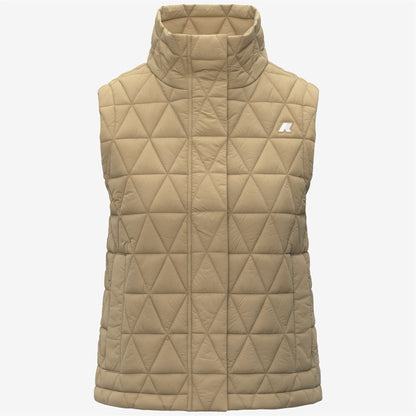 SATINE DIAMOND QUILTED WARM - Vestes - Gilet - Femme - Beige Khaki