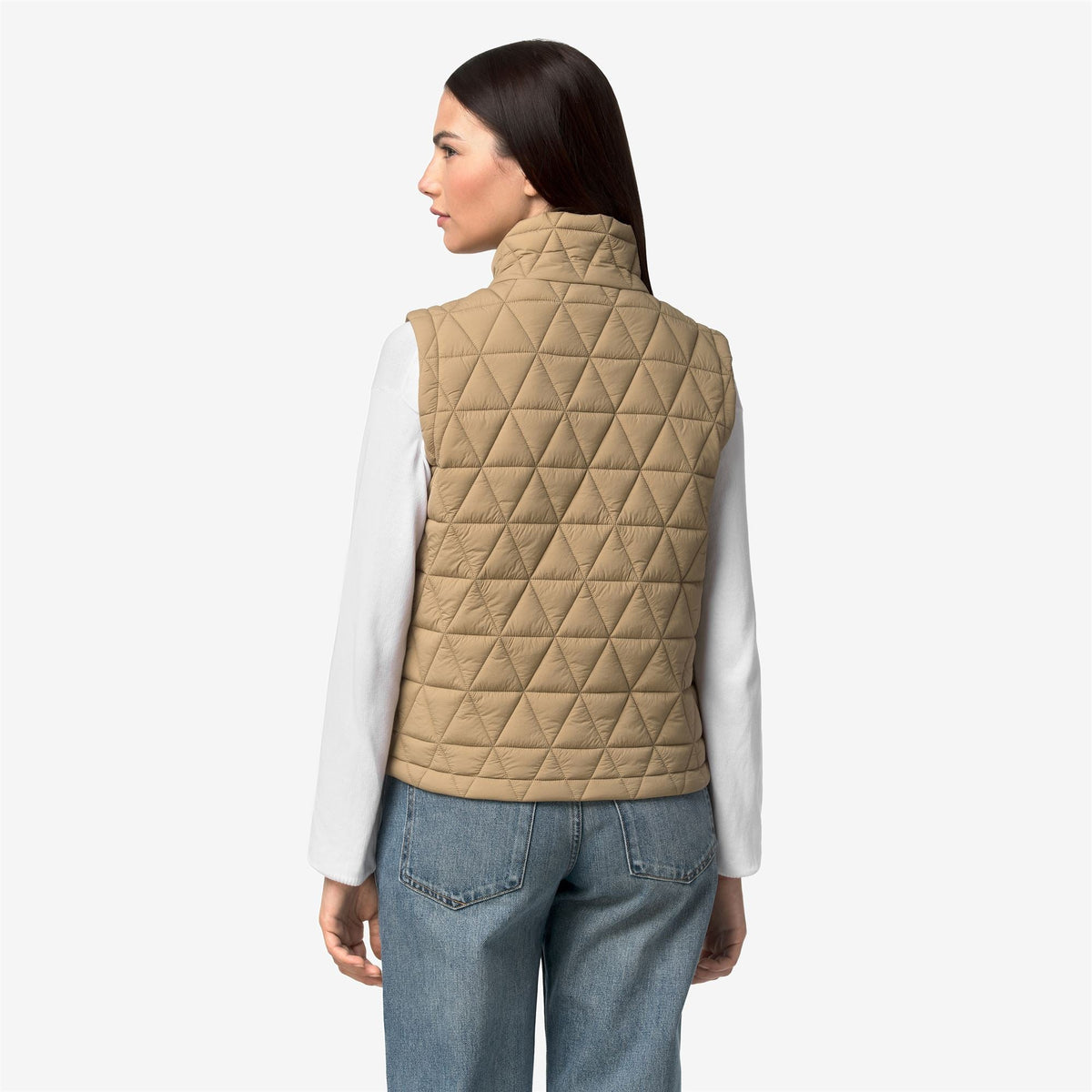 SATINE DIAMOND QUILTED WARM - Vestes - Gilet - Femme - Beige Khaki