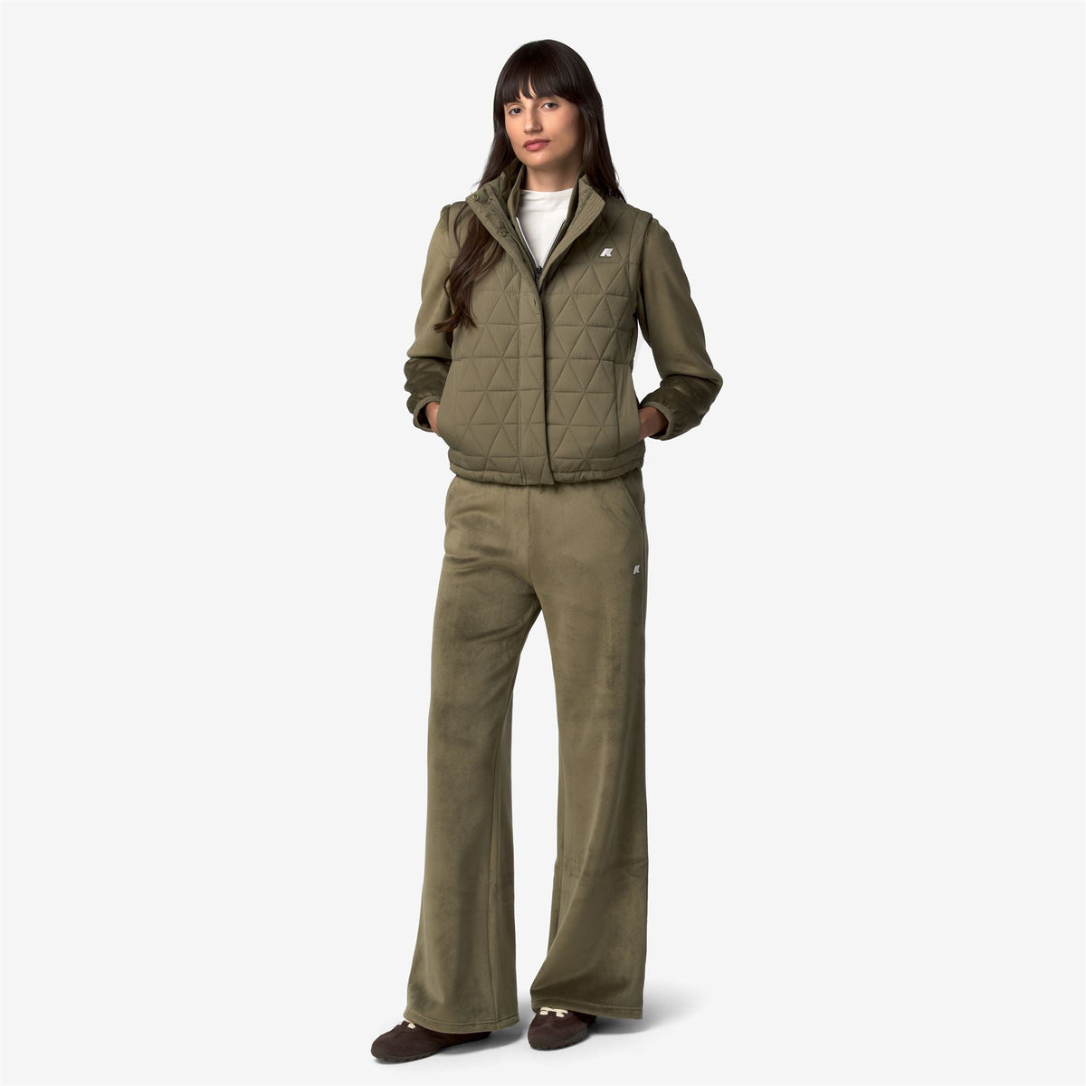 SATINE DIAMOND QUILTED WARM - Vestes - Gilet - Femme - Green Army