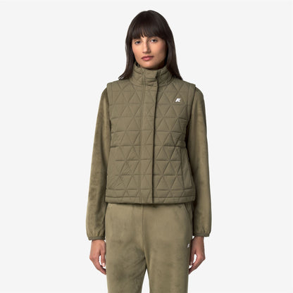 SATINE DIAMOND QUILTED WARM - Vestes - Gilet - Femme - Green Army