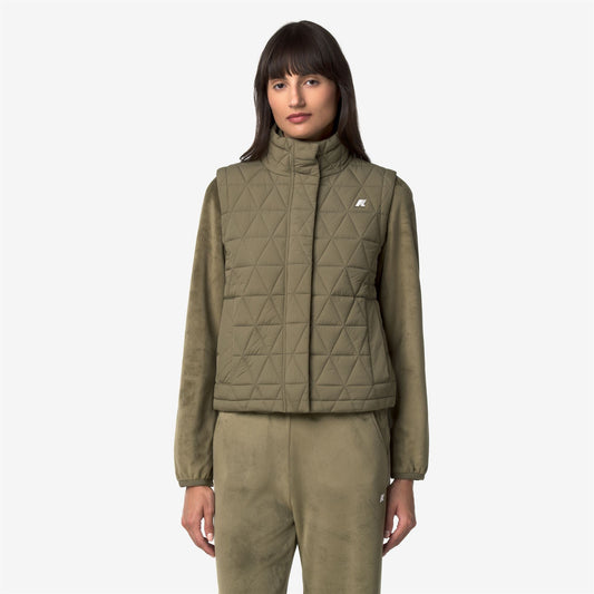 SATINE DIAMOND QUILTED WARM - Vestes - Gilet - Femme - Green Army