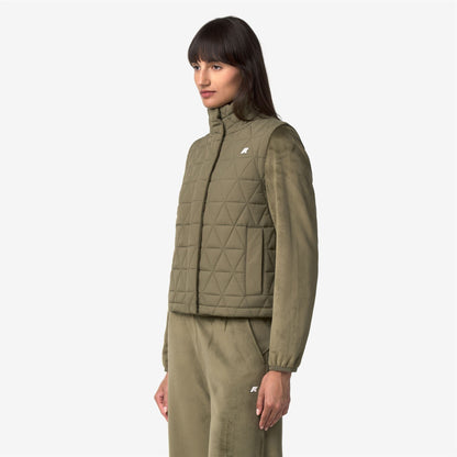 SATINE DIAMOND QUILTED WARM - Vestes - Gilet - Femme - Green Army