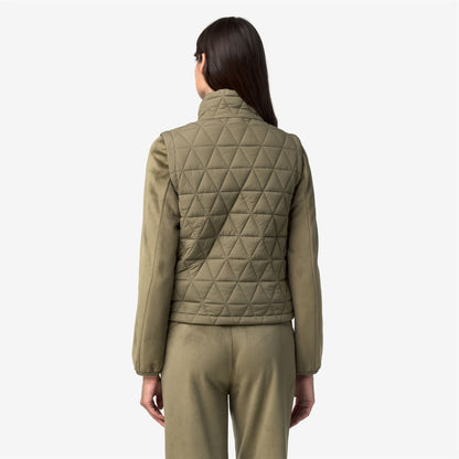 SATINE DIAMOND QUILTED WARM - Vestes - Gilet - Femme - Green Army