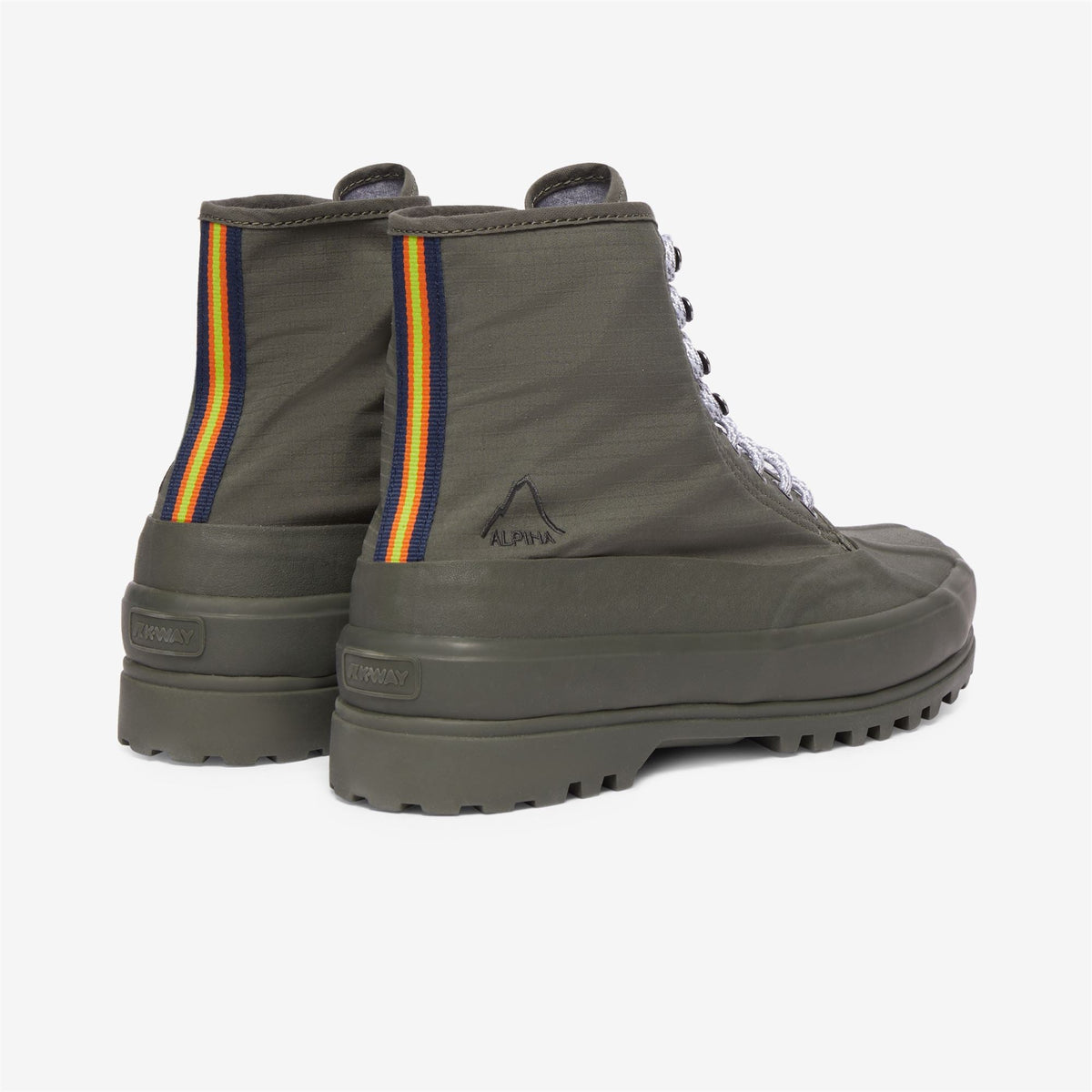 ALPINA BONDED RIPSTOP JERSEY - Bottines - En dentelle - Unisexe - GREEN BLACKISH
