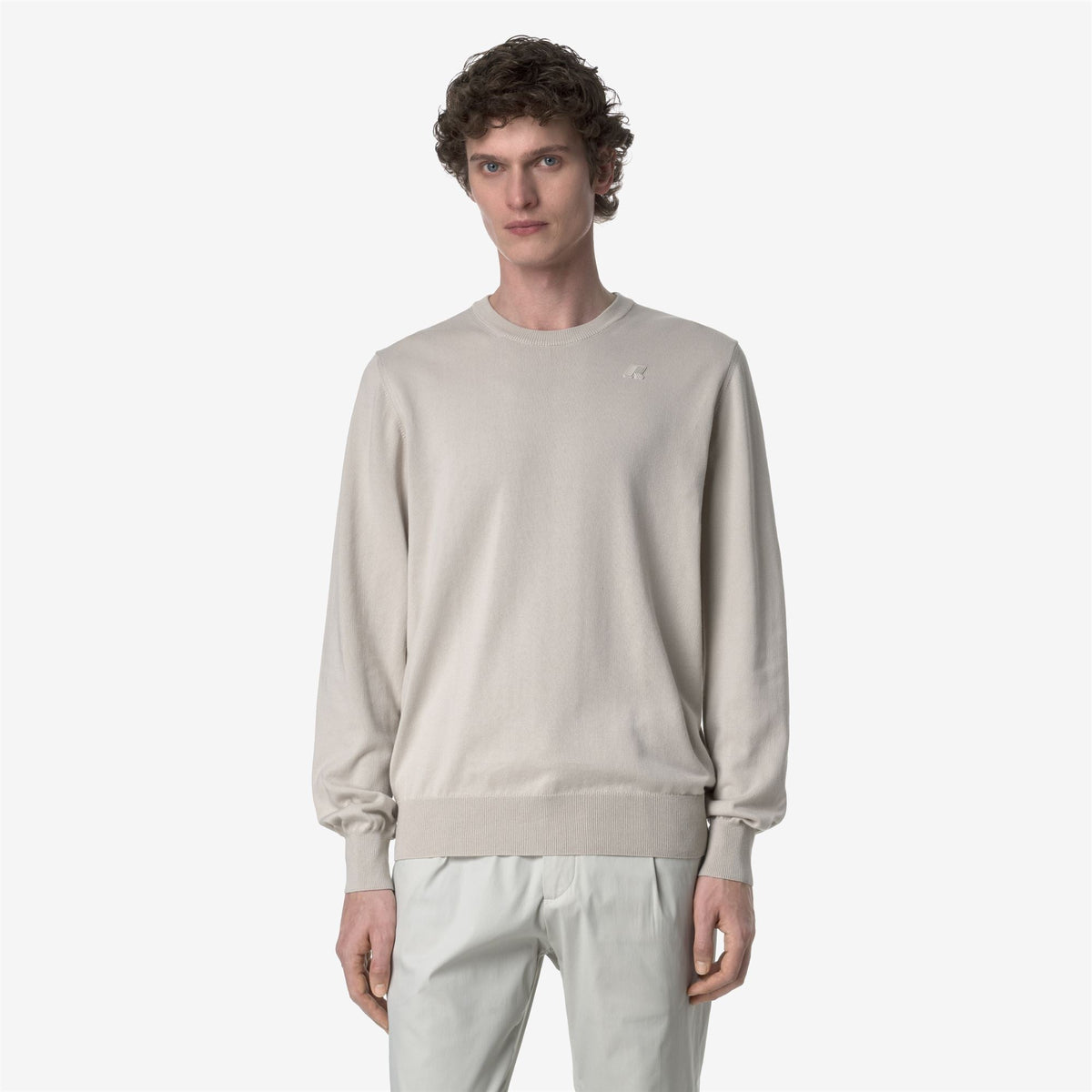 SEBASTIEN COTTON PS - Maille - Pull-over - Homme - BEIGE LT