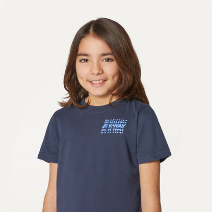 P. ODOM MULTIPLE LOGO - T-shirts et hauts - T-shirt - Garçon - Blue Depth
