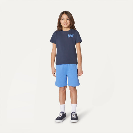 P. ODOM MULTIPLE LOGO - T-shirts et hauts - T-shirt - Garçon - Blue Depth