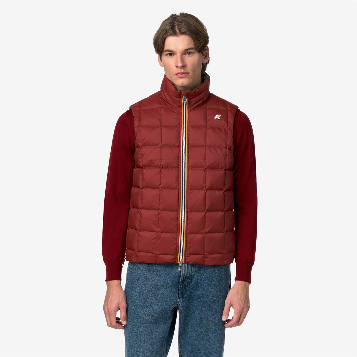 VALEN ST THERMO DOUBLE - Vestes - Court - Homme - Green Army-Red Dk Chili