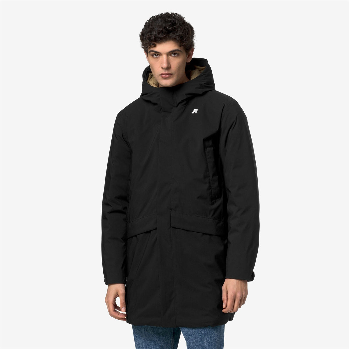 JARNO ST THERMO - Vestes - Longueur 3/4 - Homme - Black Pure-Beige Khaki