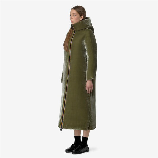 ORLEN VELVET THERMO DOUBLE - Vestes - Long - Femme - Green Winter