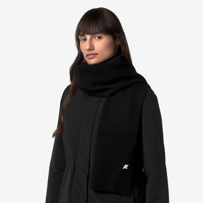 ETIENNE CARDIGAN STITCH WOOL - Écharpes - Écharpe - Unisexe - Black Pure