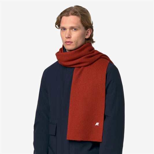 ETIENNE CARDIGAN STITCH WOOL - Écharpes - Écharpe - Unisexe - Red Dk Chili