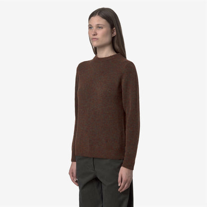 CLARISSE WOOL STRETCH - Maille - Pull-over - Femme - Brown Coffee Mix