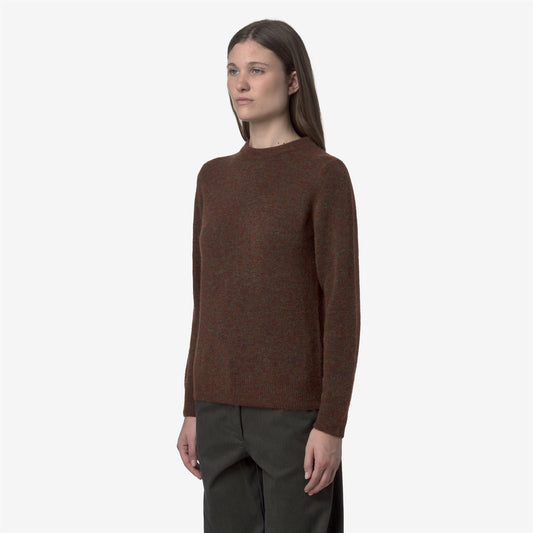 CLARISSE WOOL STRETCH - Maille - Pull-over - Femme - Brown Coffee Mix