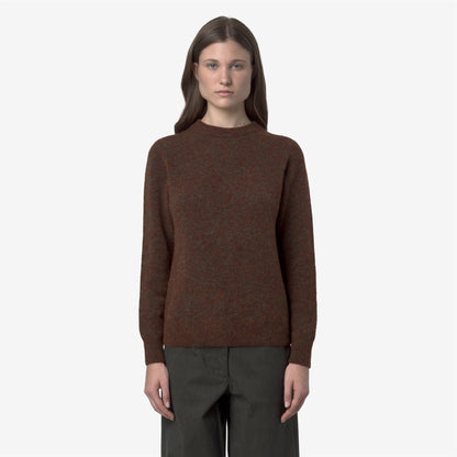 CLARISSE WOOL STRETCH - Maille - Pull-over - Femme - Brown Coffee Mix