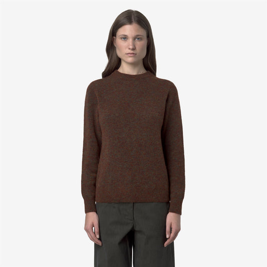 CLARISSE WOOL STRETCH - Maille - Pull-over - Femme - Brown Coffee Mix