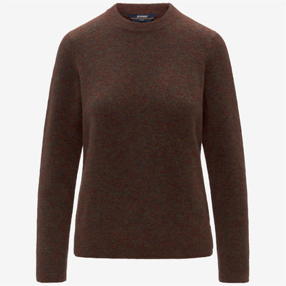 CLARISSE WOOL STRETCH - Maille - Pull-over - Femme - Brown Coffee Mix