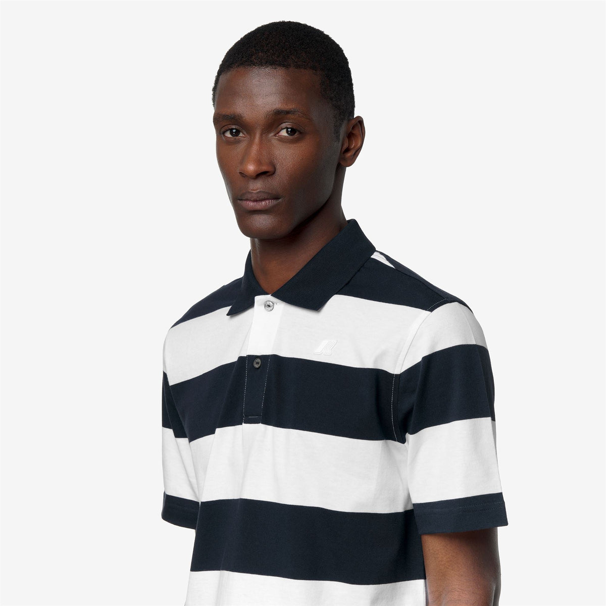 LAYO-MID JERSEY YARN DYED - Polos - Polo - Homme - White-Blue Depth