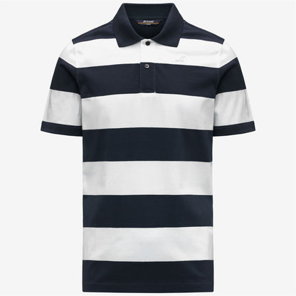 LAYO-MID JERSEY YARN DYED - Polos - Polo - Homme - White-Blue Depth
