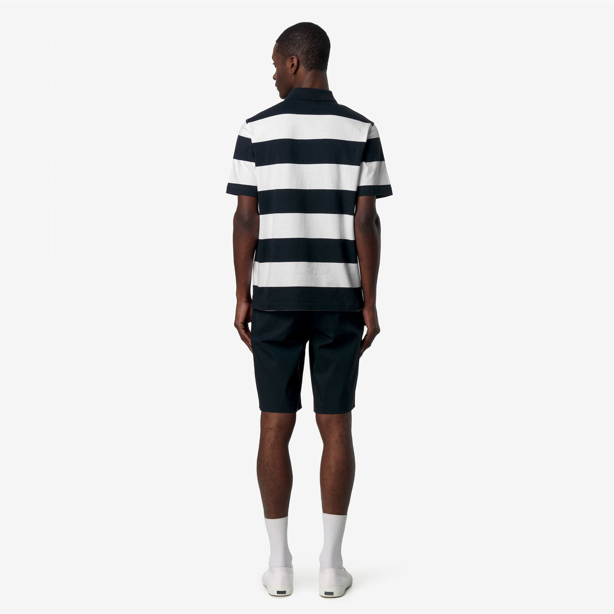 LAYO-MID JERSEY YARN DYED - Polos - Polo - Homme - White-Blue Depth