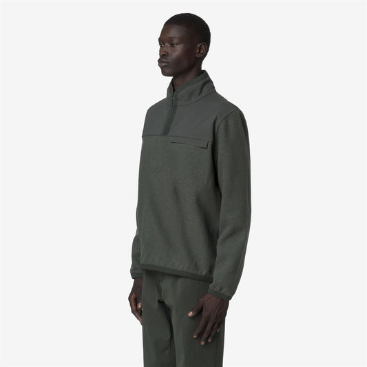 FLEURY WOOL NYLON MIX - Polaire - Pull-over - Homme - GREEN BLACKISH -Blue Airforce