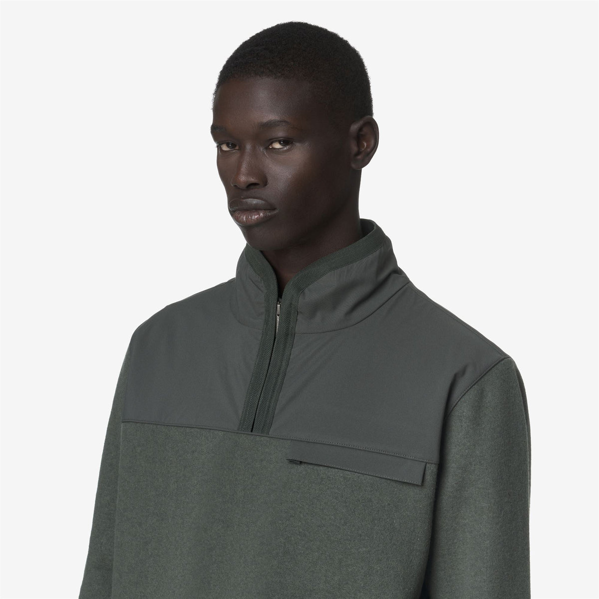FLEURY WOOL NYLON MIX - Polaire - Pull-over - Homme - GREEN BLACKISH -Blue Airforce